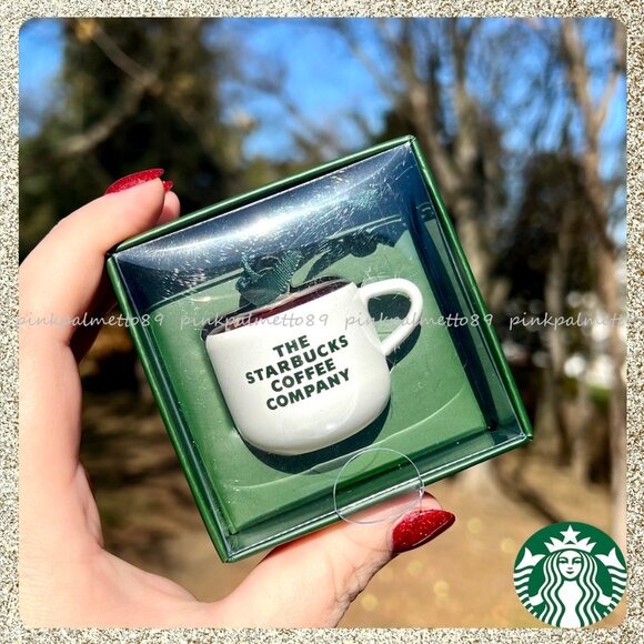 🎄☕ NIB/NWT 2025 Starbucks Glass Latte Christmas Tree Ornament Dated - Picture 6 of 6